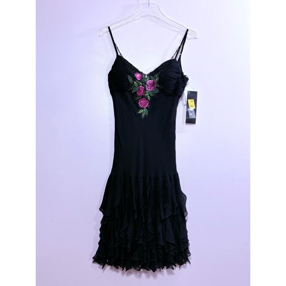 Sue Wong Embellished Mino Dress in Boack Size 10 - Picture 1 of 11